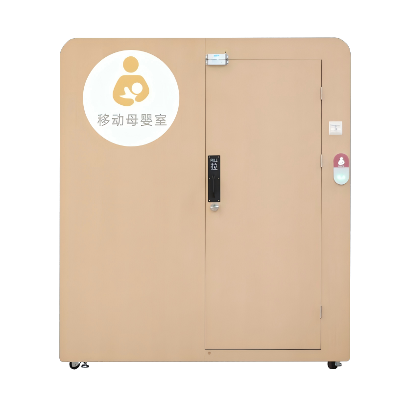 Honeycomb Era lactation pod MR3.0, pearl-white steel-frame unit with nursing room icon