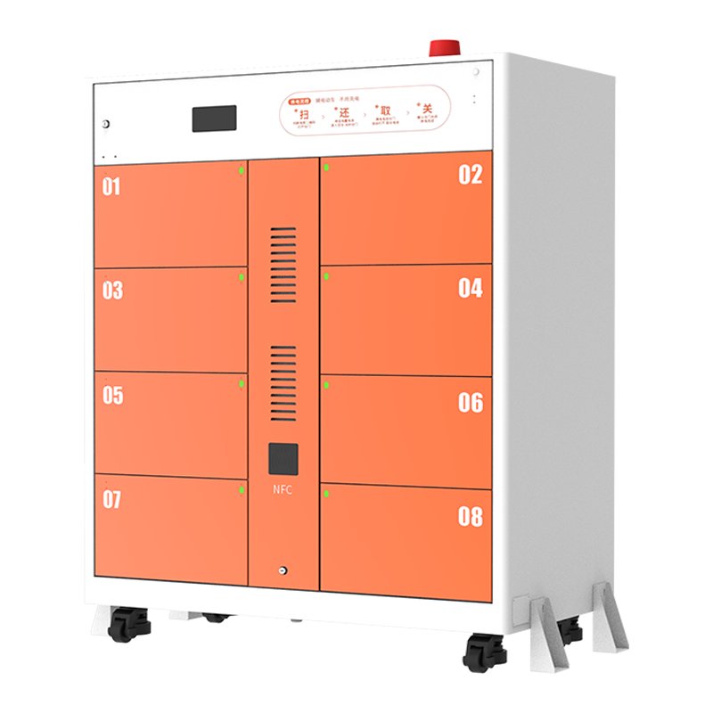 Honeycomb Era 8-bay e-bike battery swap cabinet with water-based fire suppression